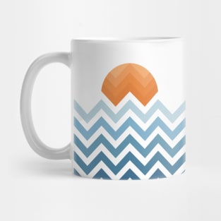 Sunset And Waves Mug